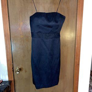 Banana Republic Monogram Strapless Cocktail Dress - Sz 8 Midnight Blue